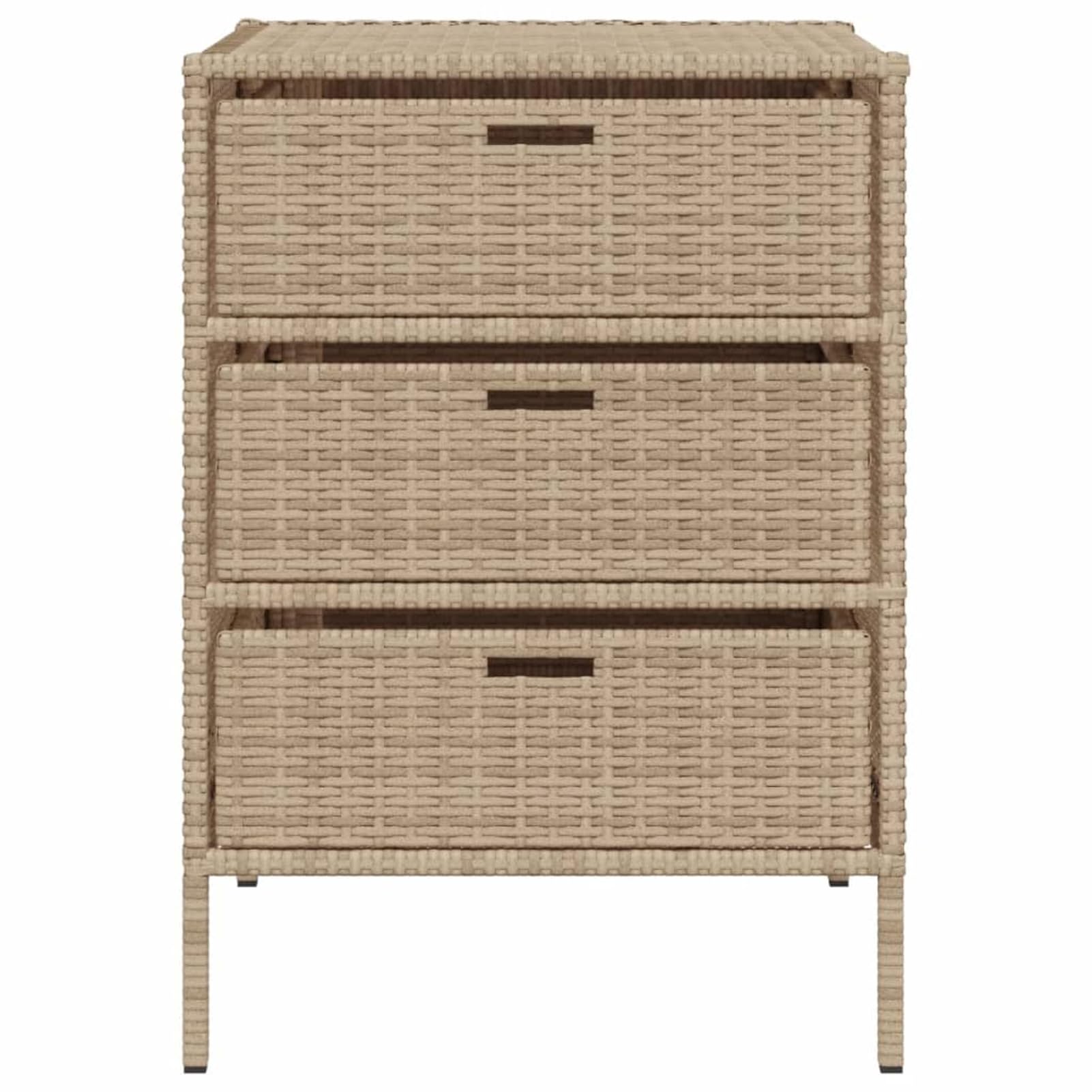 ZEYUAN Armario de almacenaje de jardín ratán PE Beige 55x59x80 cm, Armario Exterior Escobero, Mueble Exterior Almacenaje, Armario Exterior Jardin, Muebles Jardin Exterior - 365554