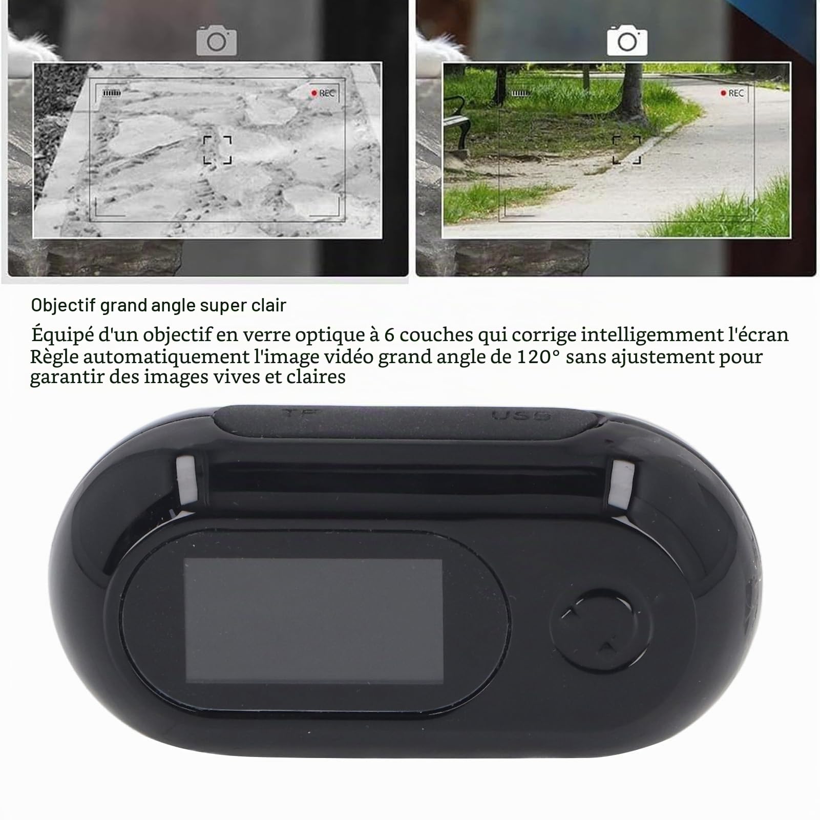 Collier de Caméra pour Chat, Pas de WiFi Nécessaire, Caméra d'action Sportive 30 IPS avec Enregistrements Vidéo, Mini Caméra Corporelle pour Chats, Chiens, Animaux de Compagnie