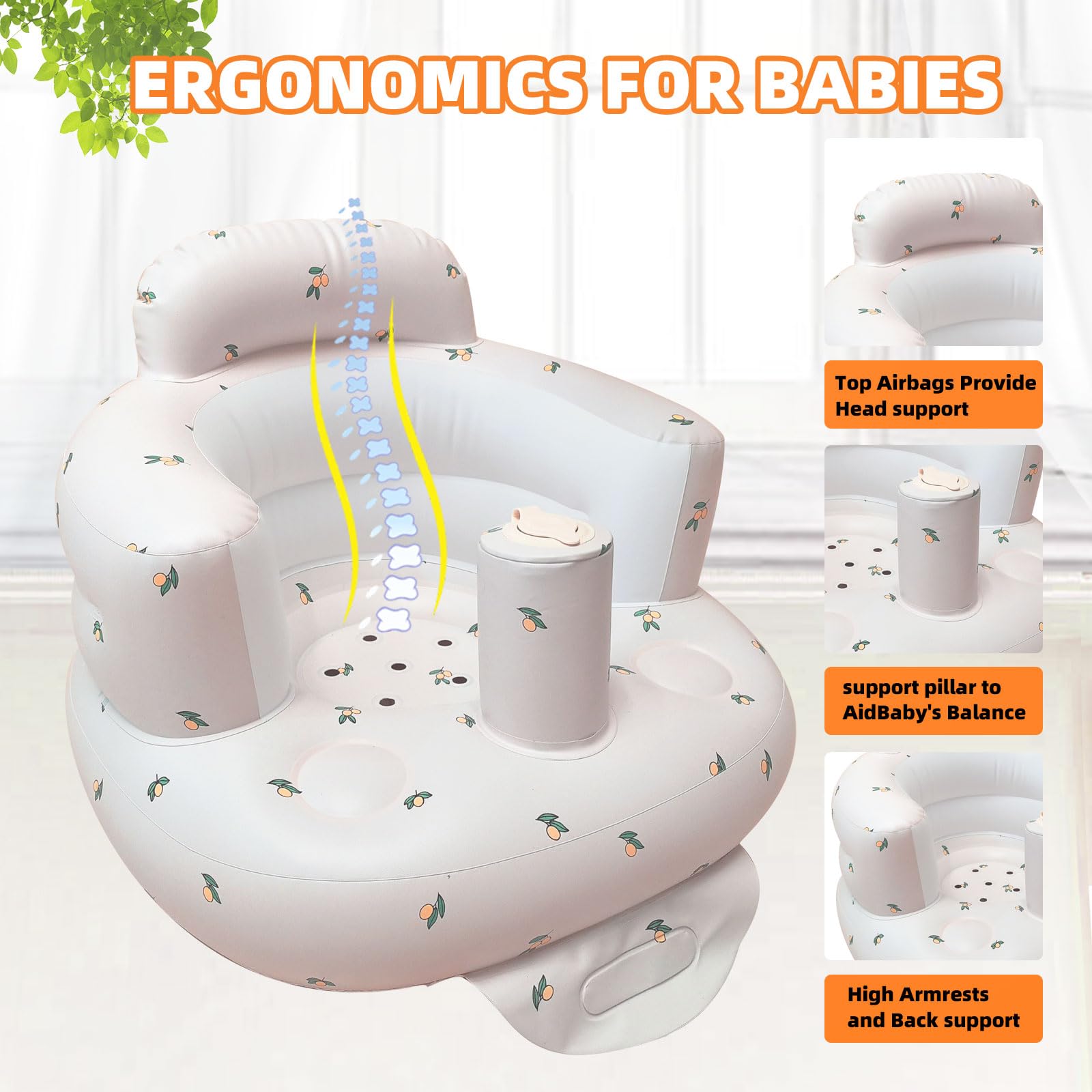 Bath Seats For Babies Sitting Up ROPECUBE Inflatable Sit Up Chair