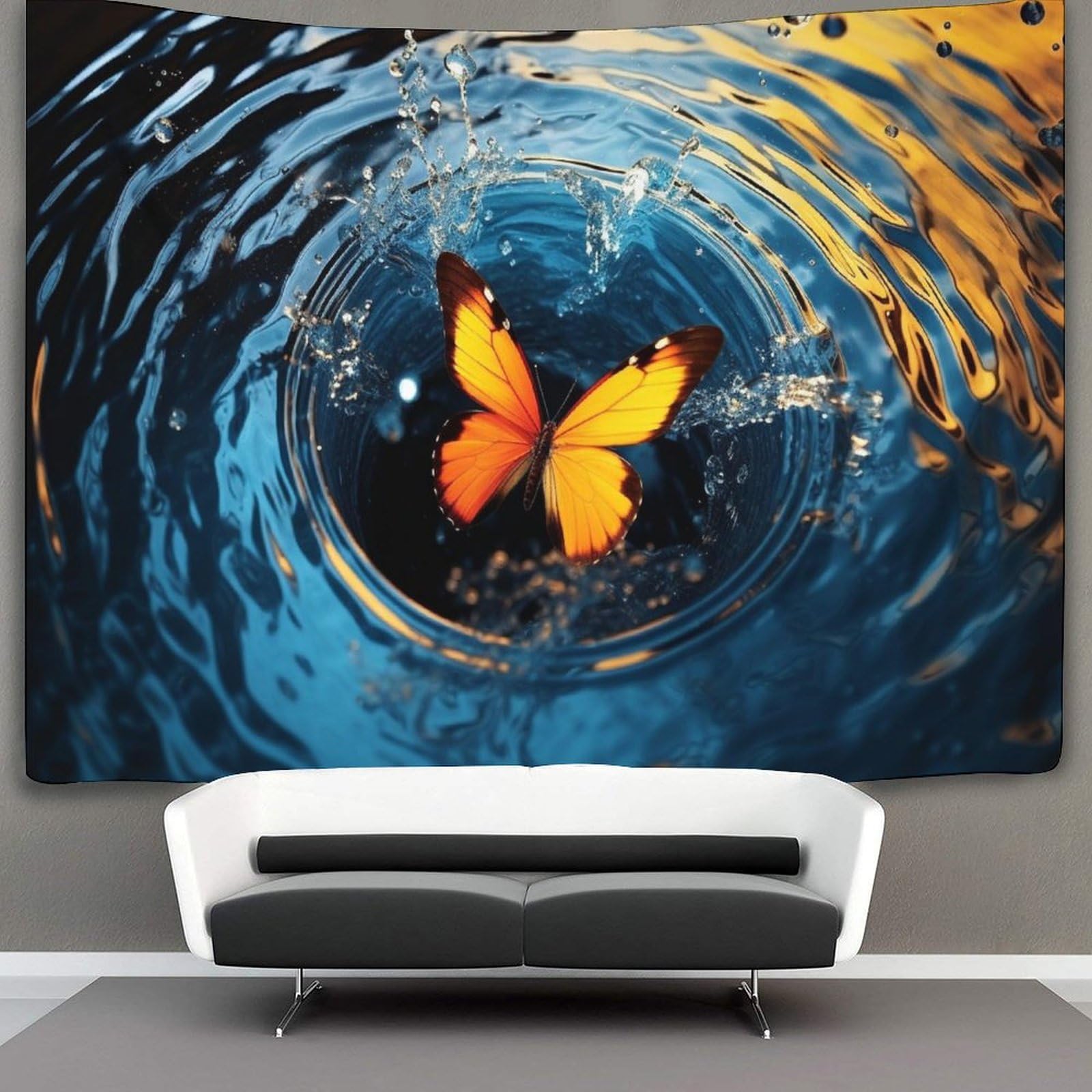 kaiyun Butterfly Tapestry Wall Hanging, for Bedroom Decor Birthday Party Celebration Or Garden Backdrop 70cmx100cm