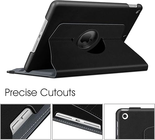 Vista 44 de Fintie - Funda giratoria para iPad de 9ª generación / 8ª generación / 7ª generación, de 10.2 pulgadas, funda giratoria en 360 grados, funda Azul