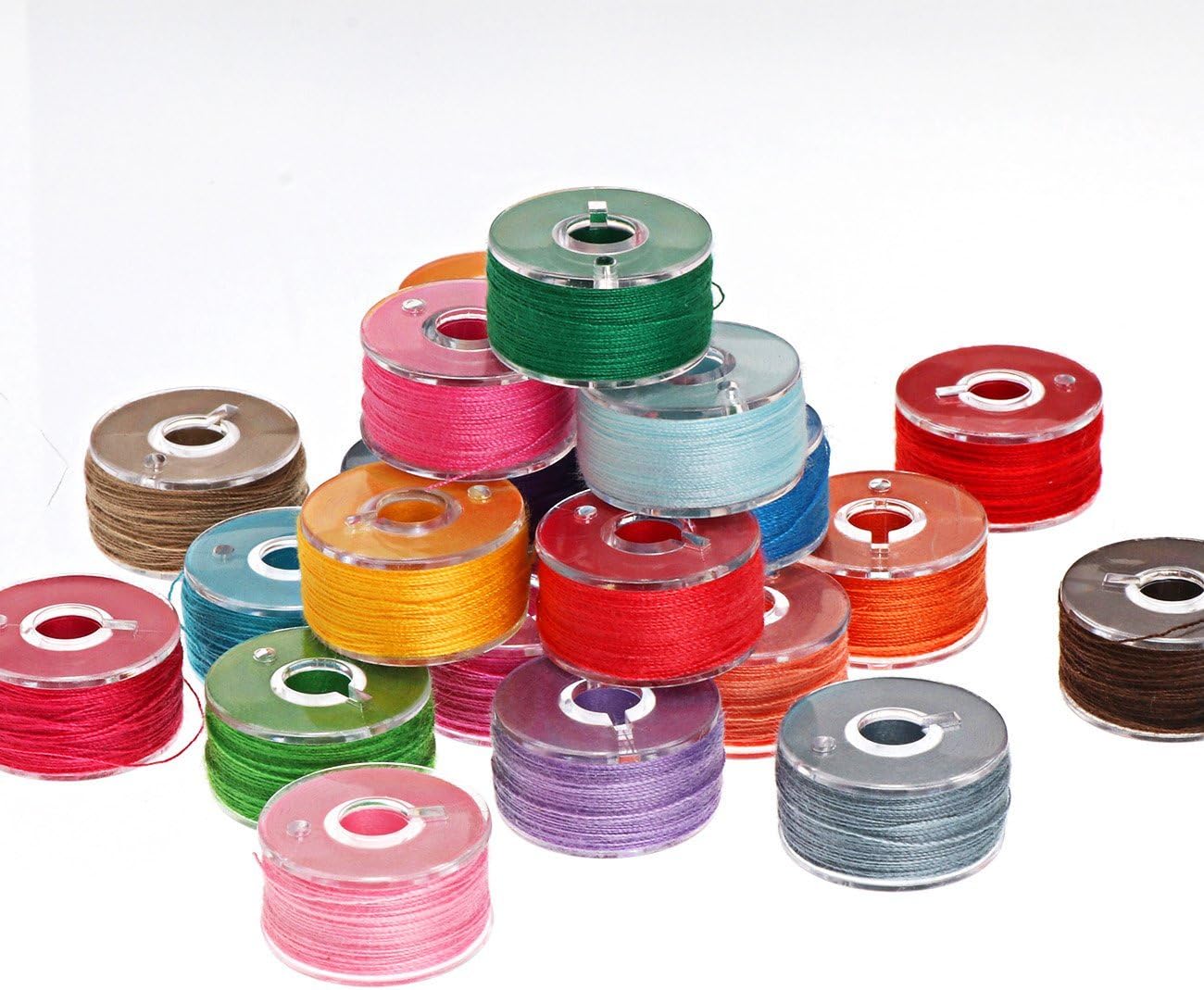 ilauke 36Pcs Bobbins and Sewing Thread with Case for Singer Brother Janome Babylock Kenmore Machine