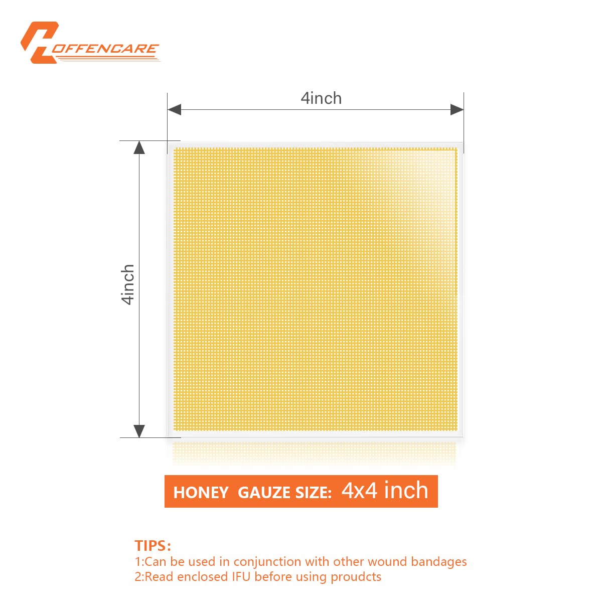 Buy Honey Wound Dressing, 4" X 4" Manuka Honey Wound Care, Medical