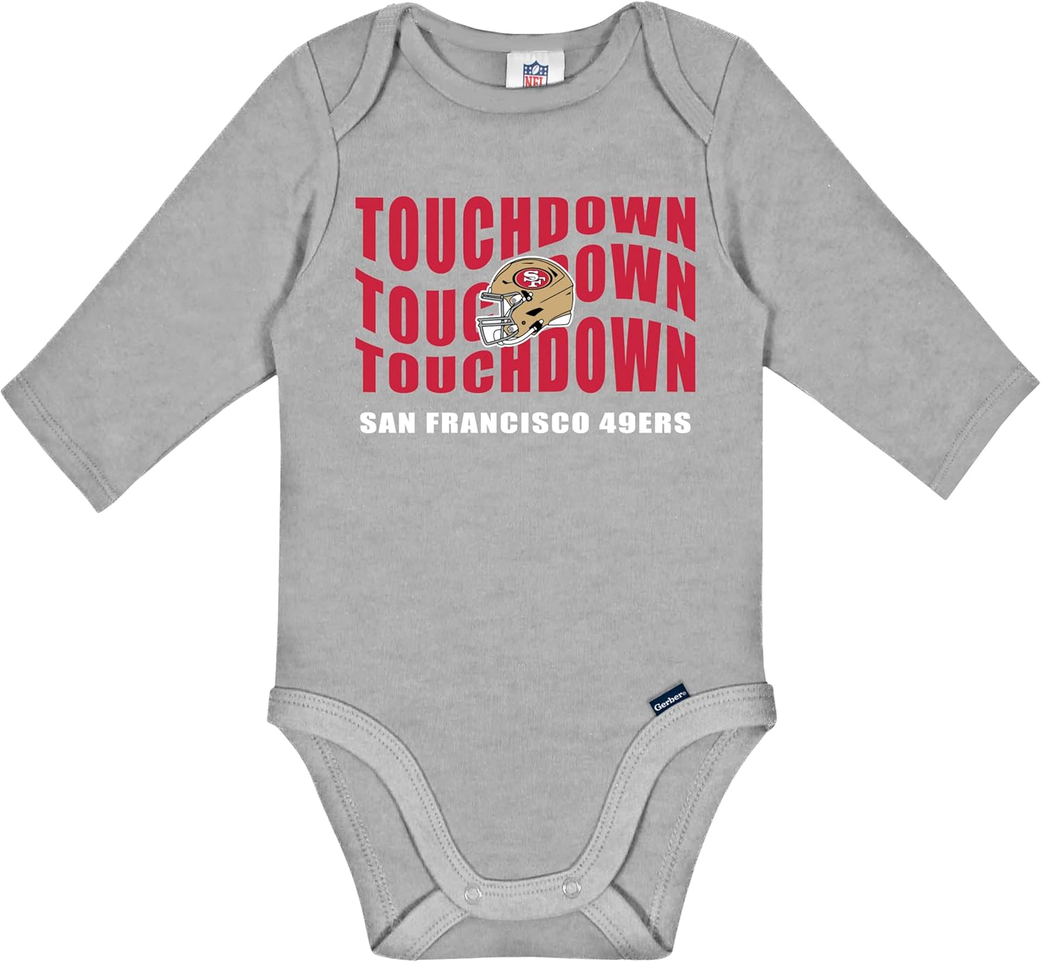 Gerber NFL unisex-baby Nfl 2-pack Long Sleeve Onesie Bodysuit - Image 3