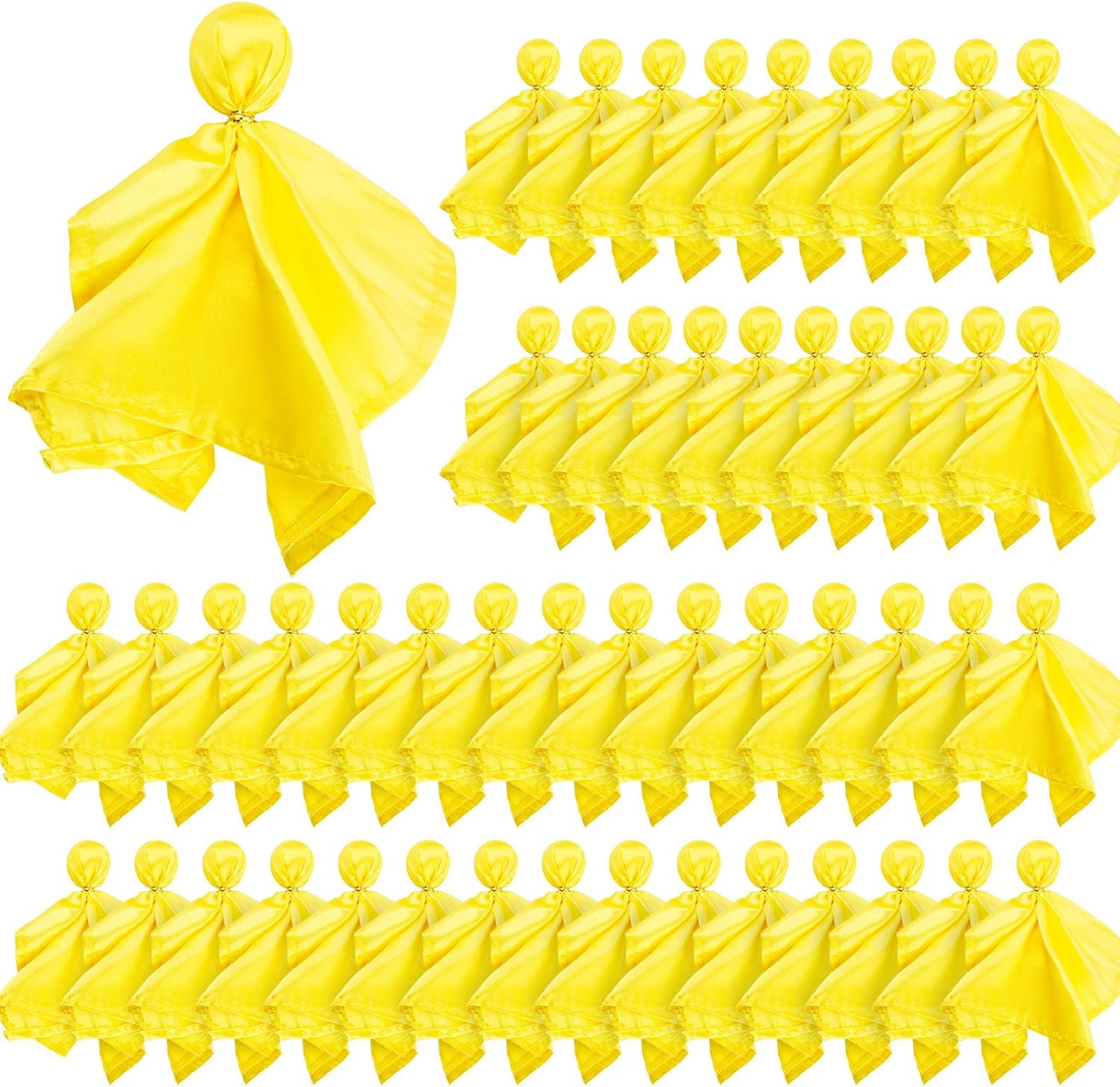 TopTie 50PCS Football Referee Penalty Flag Yellow and Red Challenge Flags Sports Tossing Flags for Party Accessory