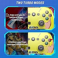 Vista 5 de Bluetooth Controller for SwitchMacPCSteamMobile PhoneiOSAndroidTViPadTableApple Arcade MFi Games, Switch Pro Controller Wireless with Adjustable
