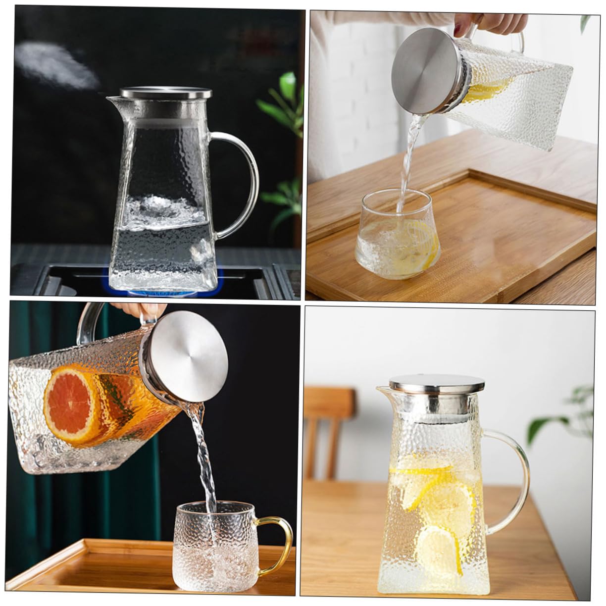 LABRIMP Botella de Agua Fría Jarra para Agua Hogar Restaurante Contenedor de Jugo