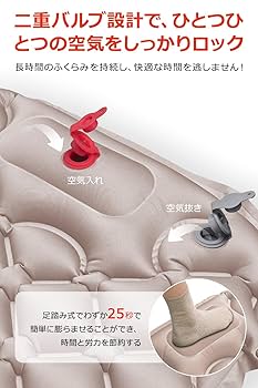 Amazon.co.jp: エアーマット キャンプ【2025NEWモデル・.25秒