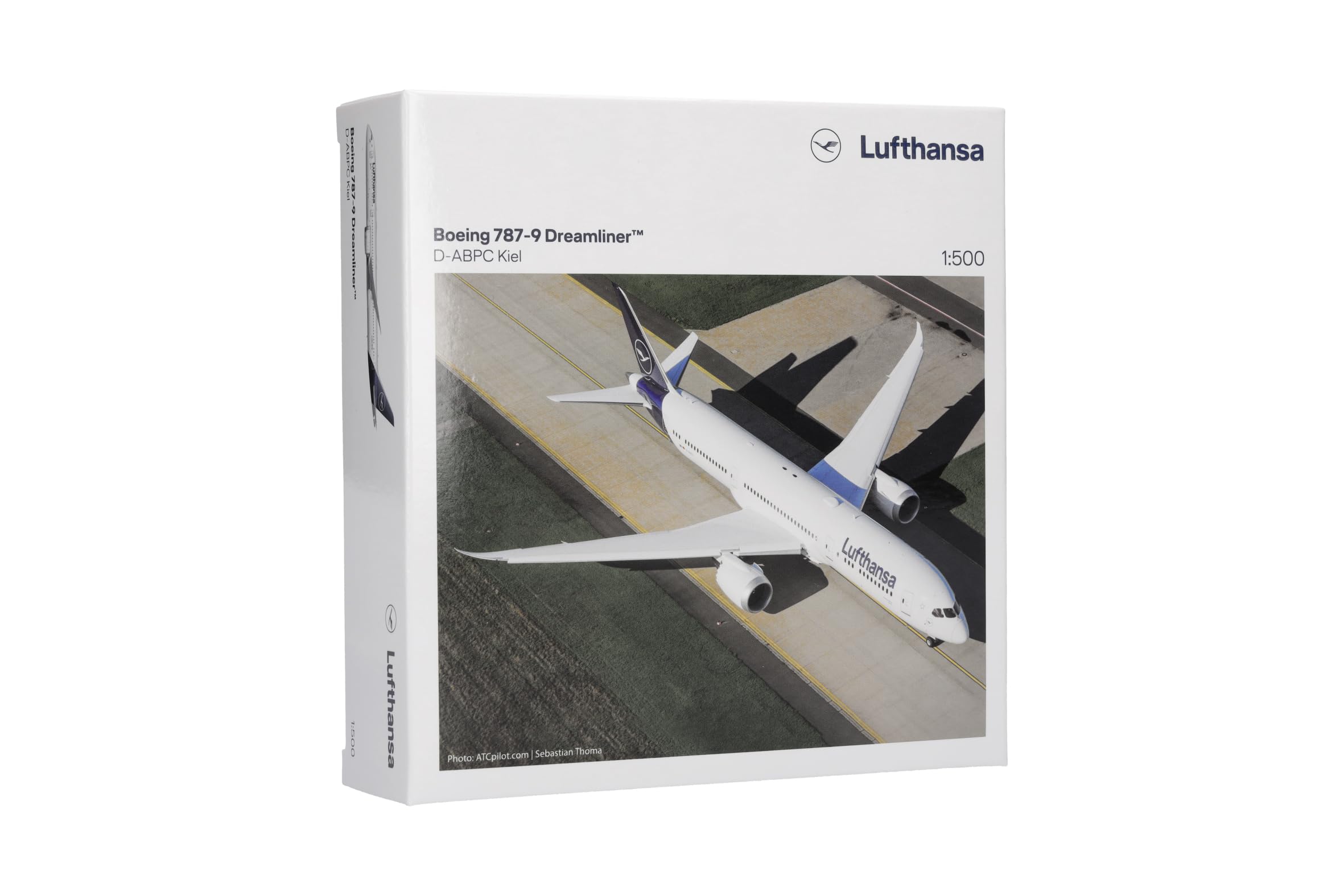 Herpa vliegtuig model Lufthansa Boeing 787-9 Dreamliner – D-ABPD Frankfurt schaal 1:500 - voor verzamelaars, miniatuur deco, metaal vliegtuig zonder onderstel