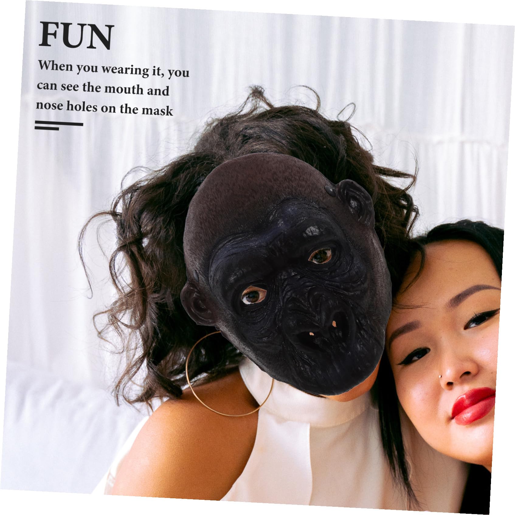 Veemoon Masque De Singe En Mousse Pour Enfants Et Adultes - Masque Orang-Outan Pour Halloween Et Fêtes Accessoire De Déguisement Comique Et Effrayant