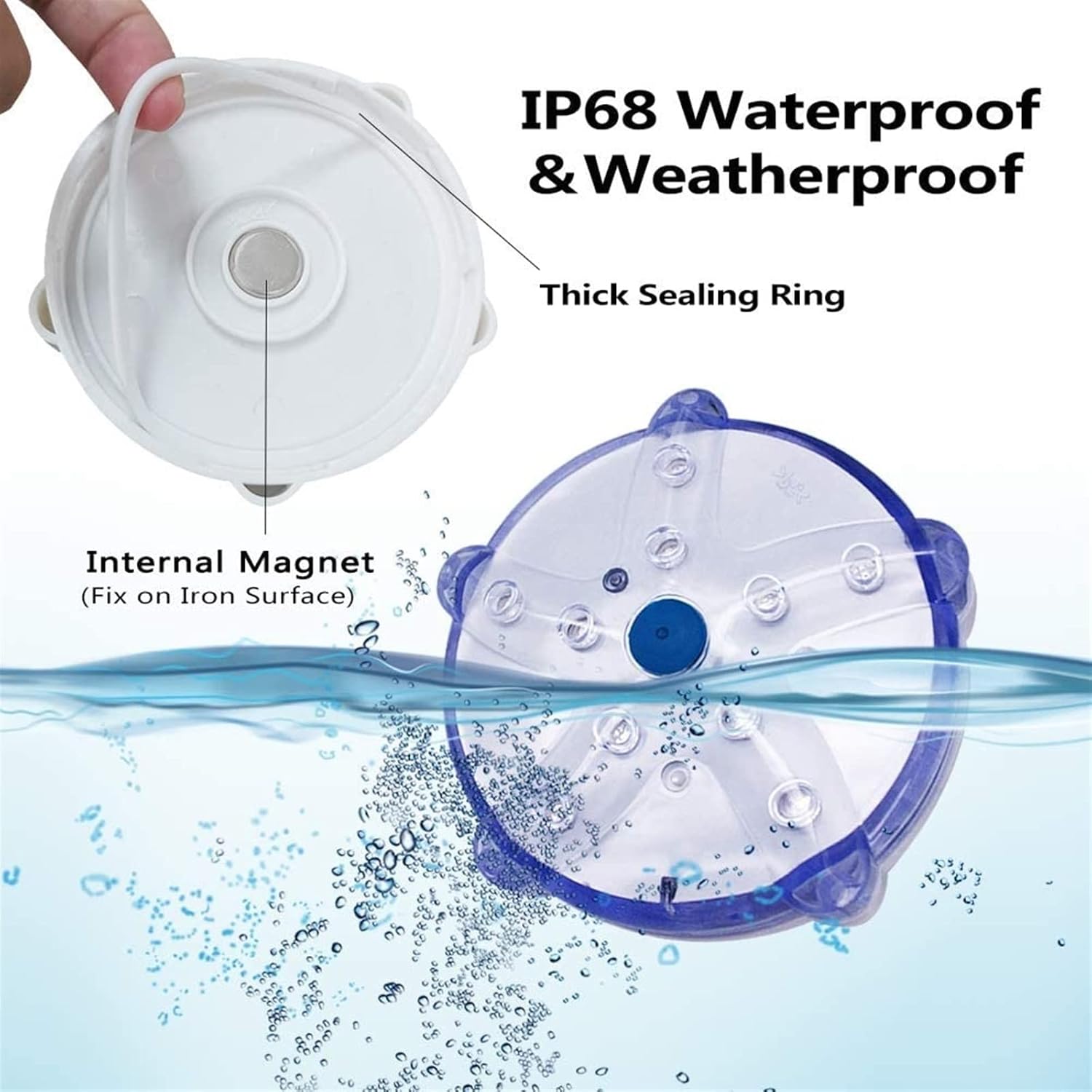 LED Floating Pool Light Starfish IP68 Waterproof Underwater Magnetic Pond Light for Tub Fountain Party Vase Wedding Home Decor(2 PCS)