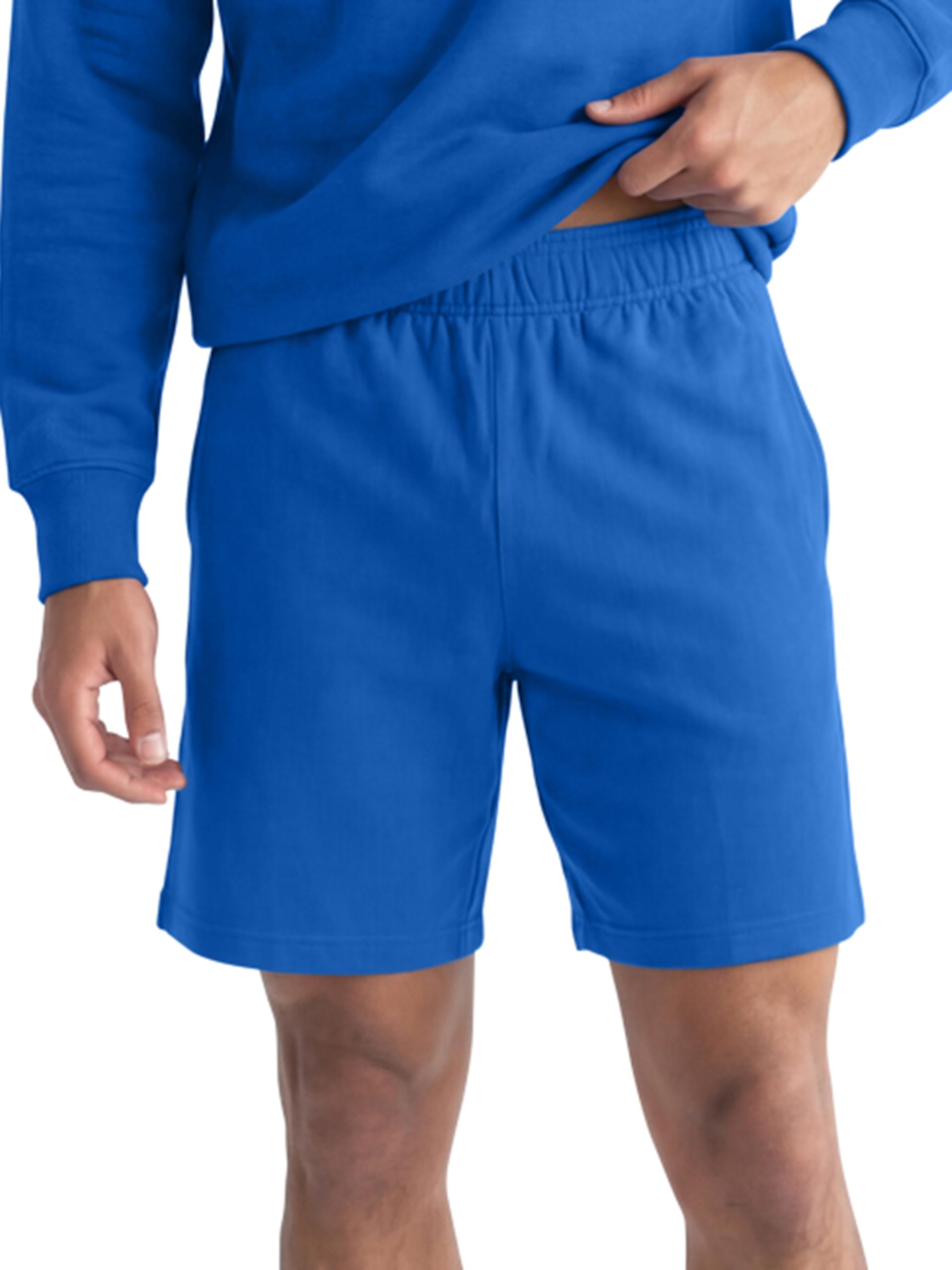 Champion Men's Lounge Shorts, Standard Fit, 9 Inch Inseam, Lightweight 100% Cotton, Available in Regular and Big &amp; Tall