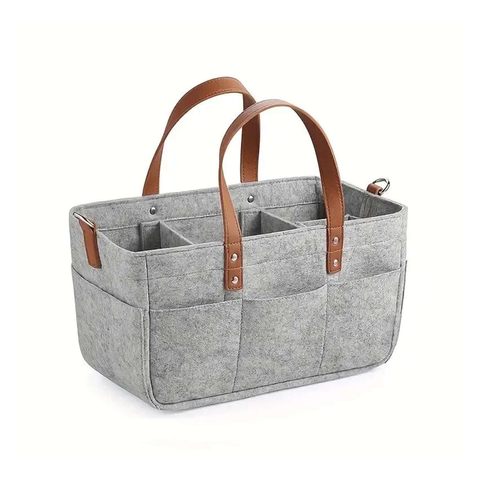Filz-Wickeltasche, Aufbewahrungstasche, tragbar, Trolley, Handtasche, for Aufhängen, Aufbewahrungskorb, Mama-Tasche, 1 Stück Für Outdoor Trips, Picknick