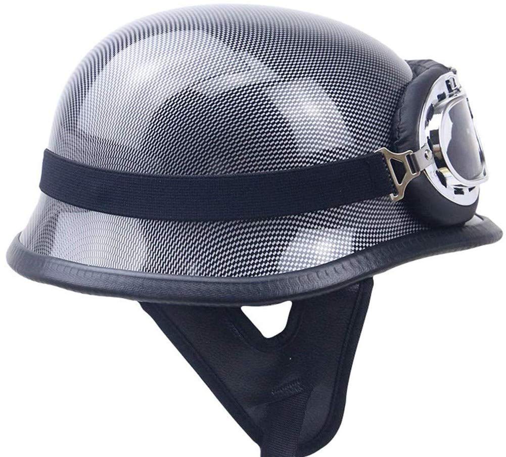 Casco Moto Retrò Unisex Harley - Mezzo Casco DOT Approvato, ABS/EPS, Per Scooter E Moto Classiche