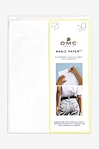 DMC - Blank Magic Paper A4 Sheet of Soluble Paper Sticker A4 for DIY Embroidery - Easy to Use, Repositionable, Ideal for Arts and Crafts