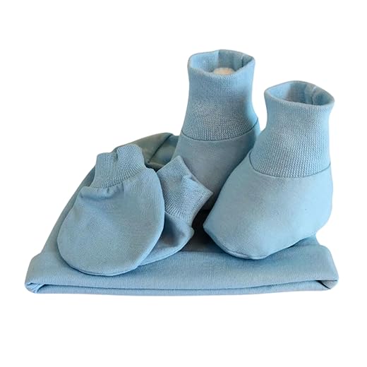 Kit Touca Luva Pantufa Bebê Recém Nascido Enxoval Maternidade Algodão Antialérgico Menino Menina Unissex MXC BRASIL