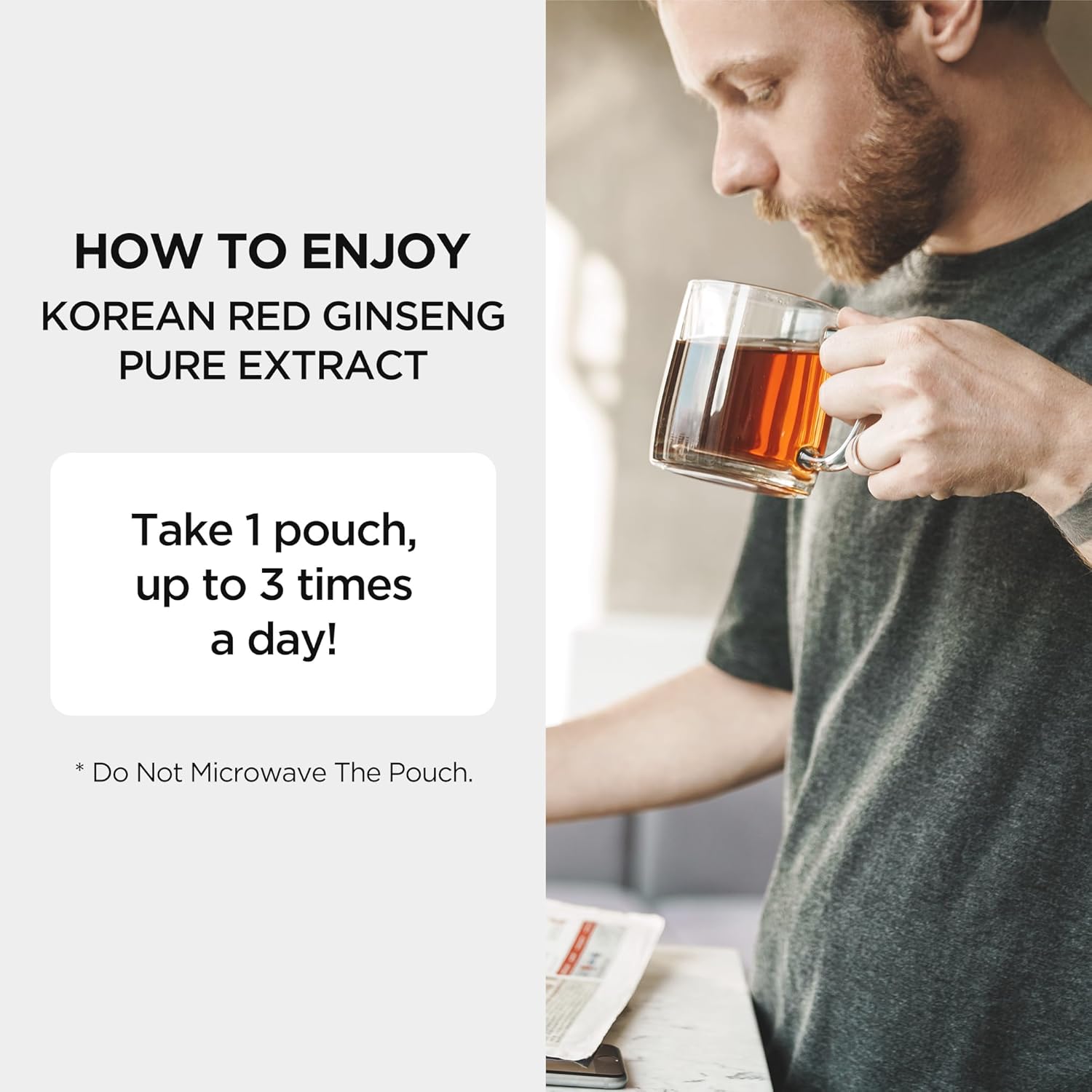 JUNG KWAN JANG Korean Red Ginseng Pure Extract Cut | Red Ginseng, Korean Ginseng, Ginseng Extract | Immune System Support Supplement Booster for Man & Woman | 30 Count - Image 6