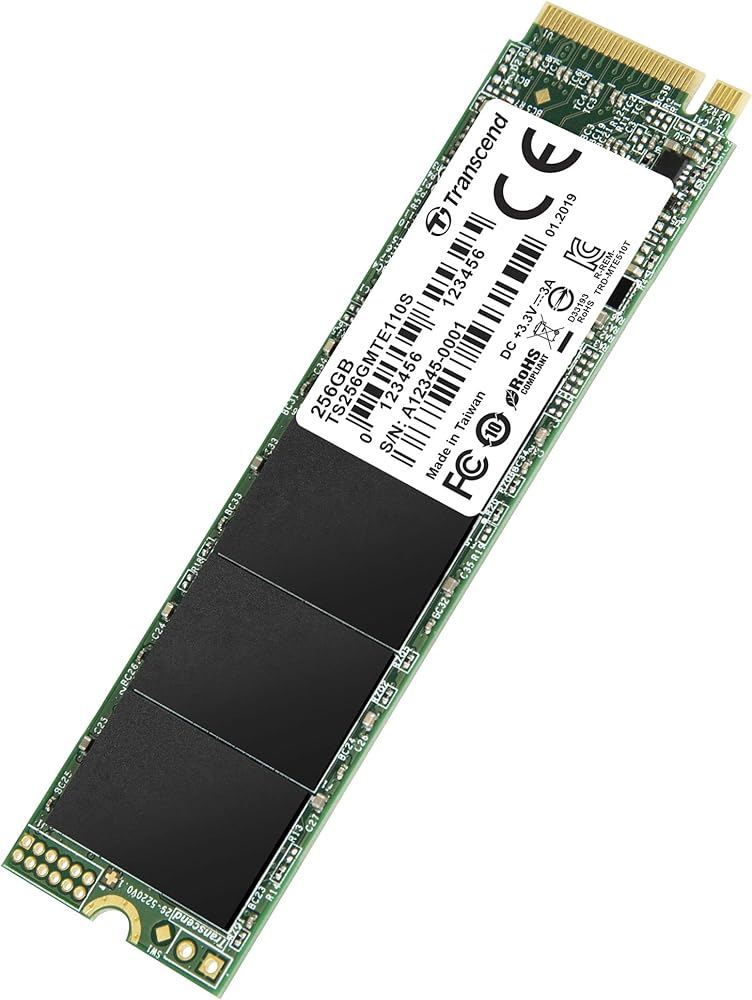 Transcend 256GB Nvme PCIe Gen3 X4 MTE110S M.2 SSD Solid State Drive thumbnail 2