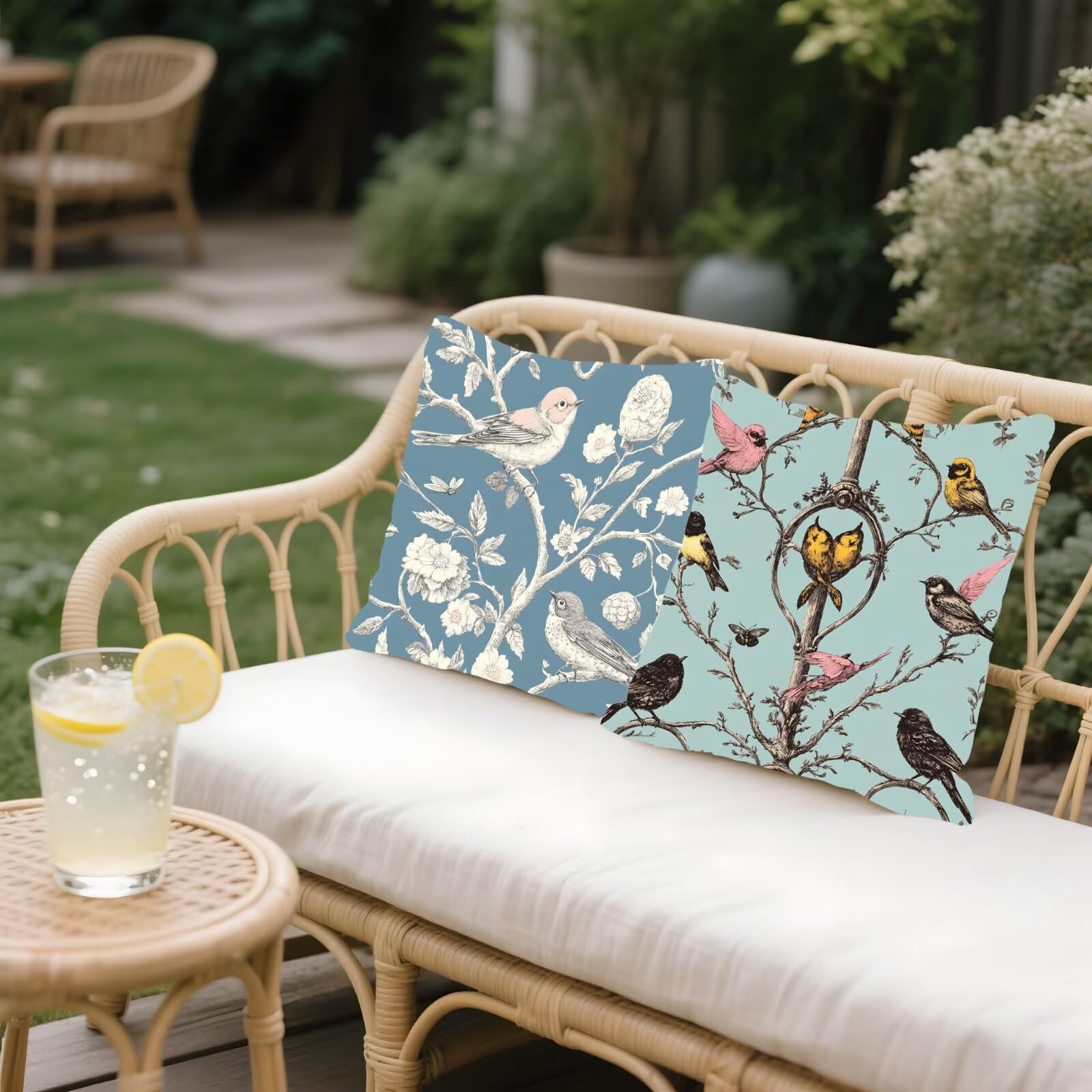 Cojines Sofa Fundas Cojines 65x65cm SúPer Suave Cojin Planta Sencillez Juego de 4, Fundas Almohada Impermeable Exterior, Interior Y Exterior Cojin Decorativos, JardíN SalóN Regalos NavideñOs P-487