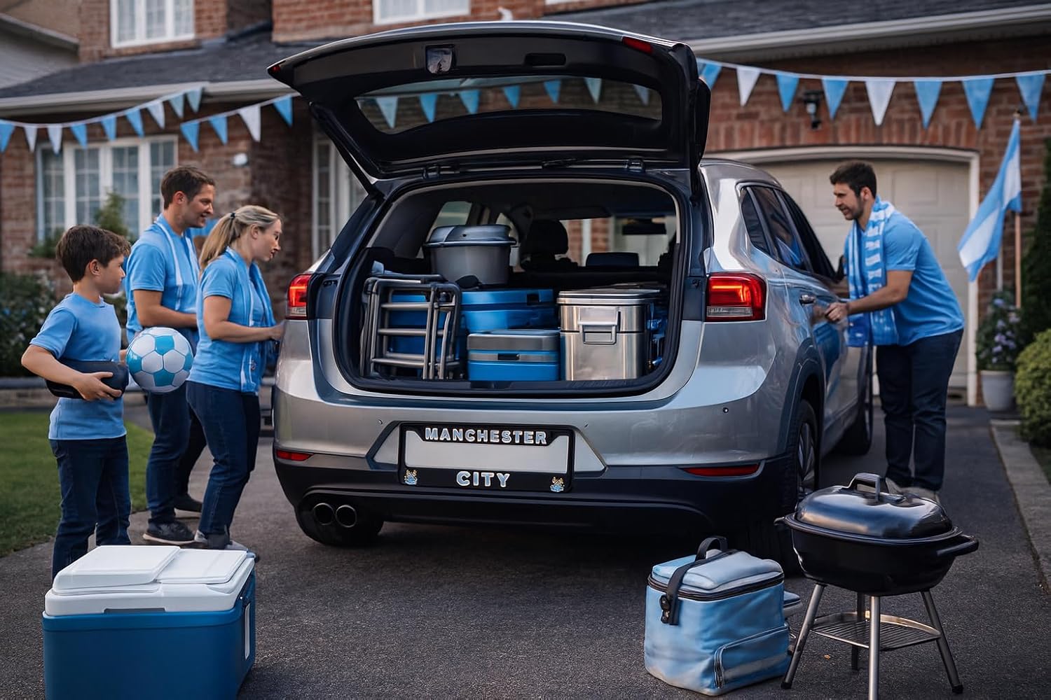 License Plate Frame Cover for Manchester City Fans – Black – 12.25” x 6.25” - Ideal Gift for Sports Fans & Supporters – Slim Design - Image 6