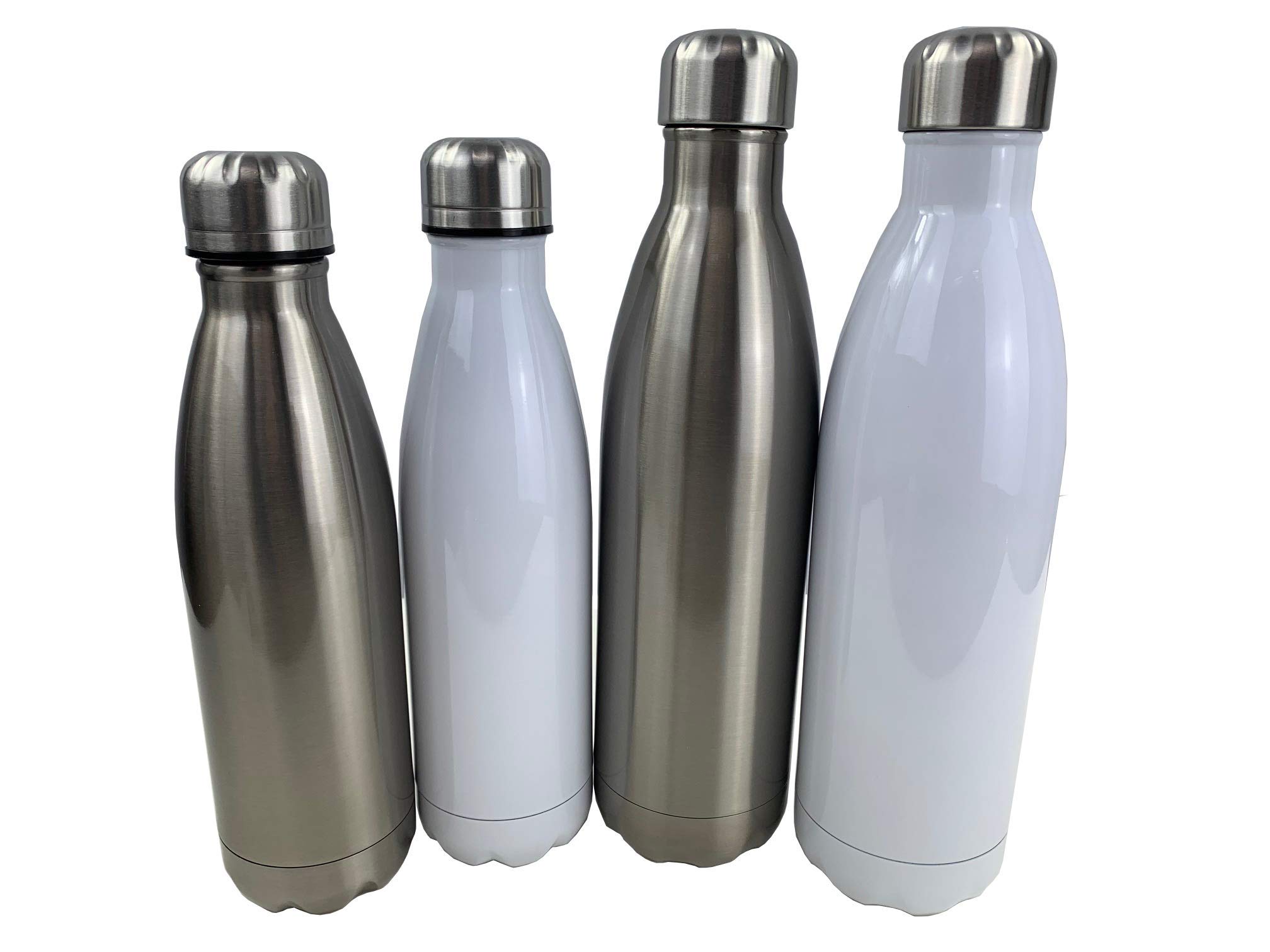 Stainless Steel Metal Water Bottle Flask Vacuum Insulated 350 500 750ml Sublimation Print Sports Flask Great for Work, Gym, Travel (Gradient Pink 500ml, 25)