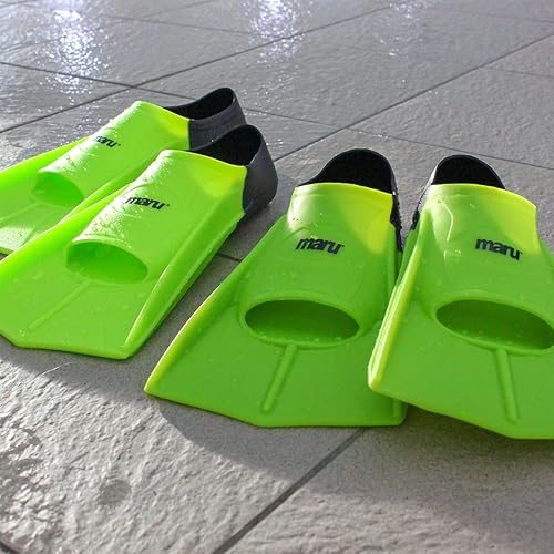 Miniatura 6 de MARU Aletas de entrenamiento, aletas de natación de silicona para patadas más fuertes y rápidas con mayor propulsión, utilizadas para entrenamiento,