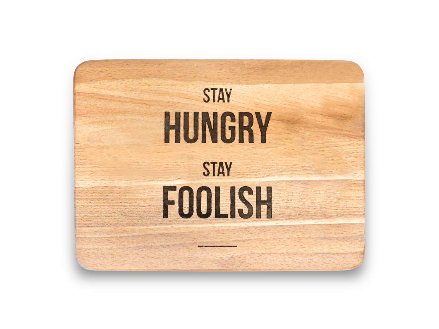 Planche à découper en bois de hêtre Stay Hungry finition premium