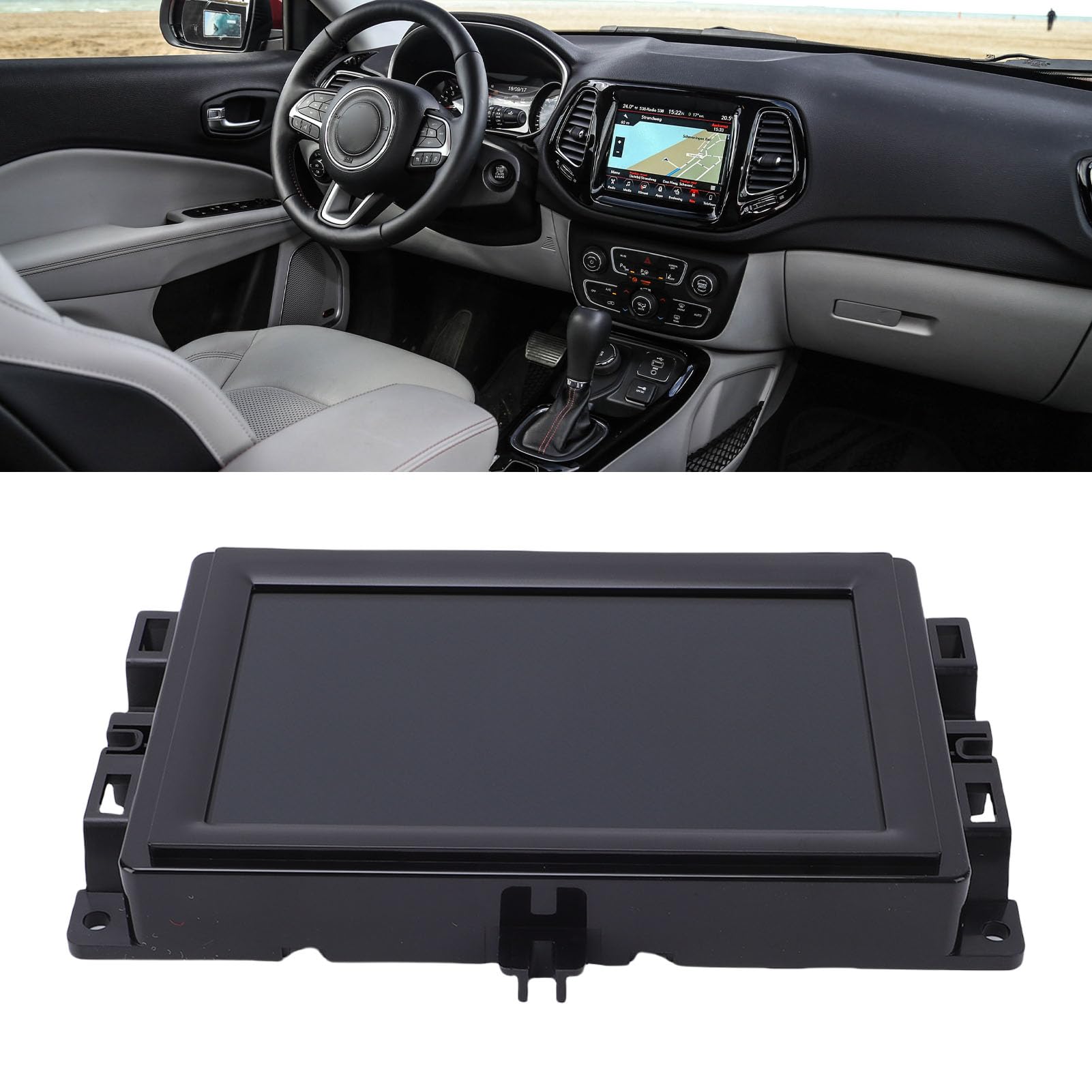 Luocute Sostituzione per Display LCD Uconnect 7 Pollici, Touch Screen con Staffa, Cornice, Codice Prodotto OE TDO WXGA0700K00057 V1, TDO WXGA0700K00033 V2, Ideale per il di Navigazione