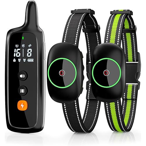 Dog Training Collar with Remote - Rechargeable Waterproof E-Collar for Large, Medium and Small Dogs, 3 Training Modes, Range up to 3300Ft