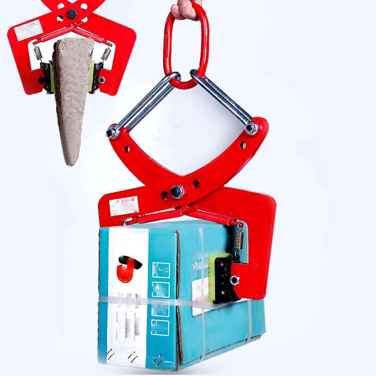 Psmpengamz One Color Lifting Clamps Tool Paving Slab Lifter Stone, Vertical Paver Lifter For Granite Slabcurbbrick, Heavy Duty Scissor Lifters With Rubber Lined(Small)