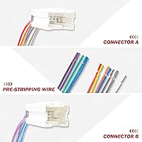 Vista 5 de RED WOLF Arnés de cableado de instalación de radio para Nissan 1995-2008, Infiniti 1990-2008 Reemplazo para conector de enchufe estéreo