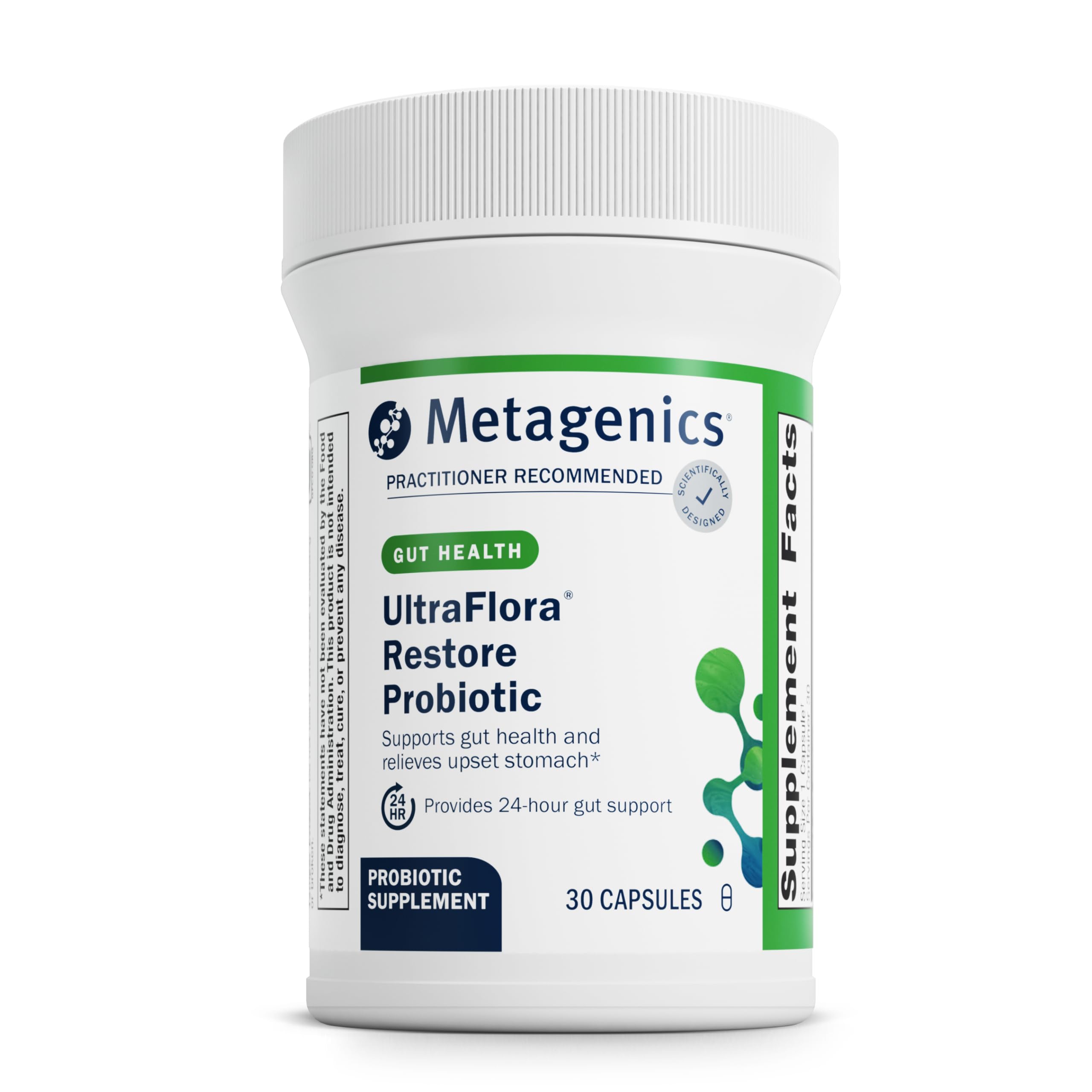 Metagenics UltraFlora Restore Probiotic, 20 Billion CFU, Shelf Stable
