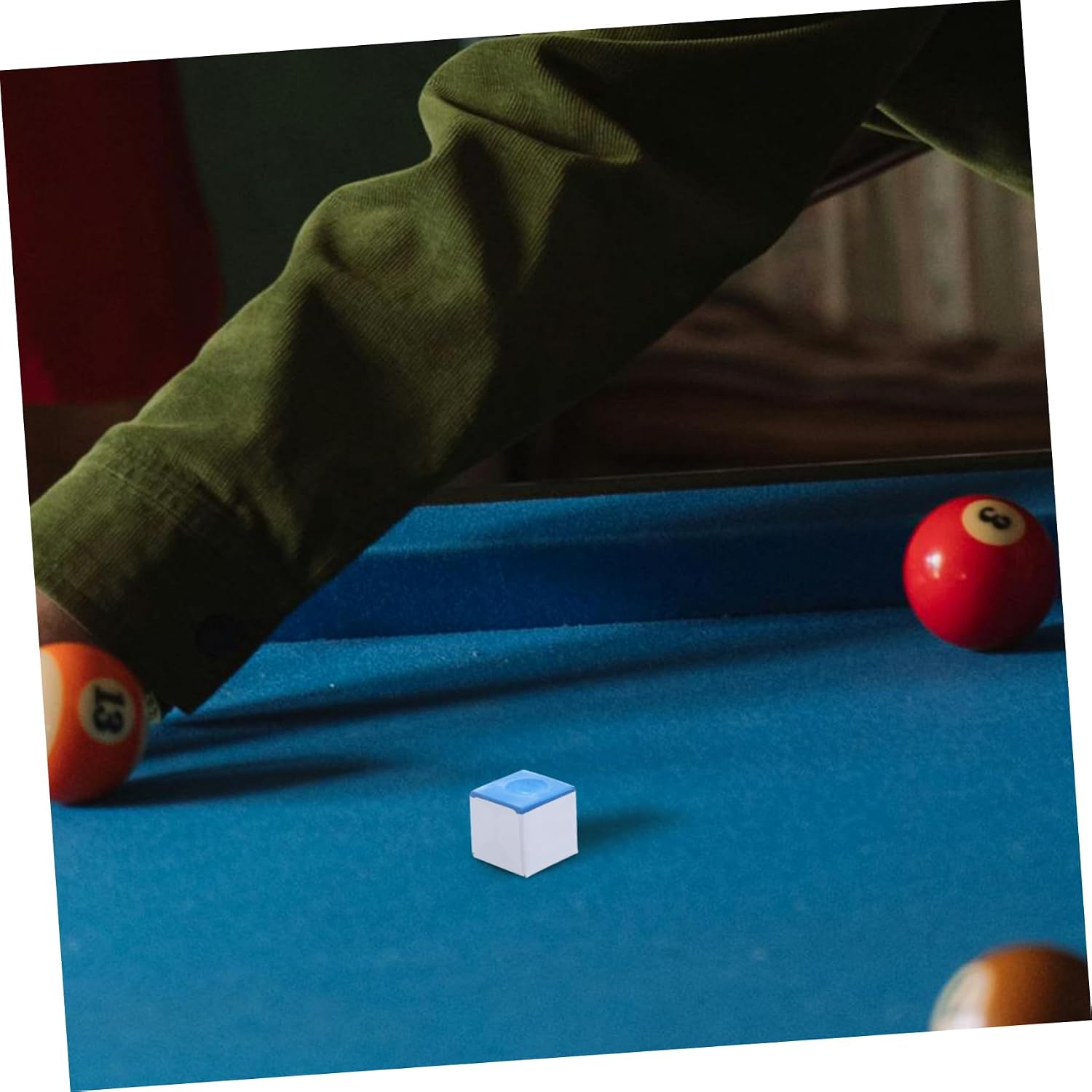 Toyvian 12pcs Billiards Chalk Accessories Durable Snooker Cue Tip Chalk for American English Pool Tables Enhanced Friction for Better Stability