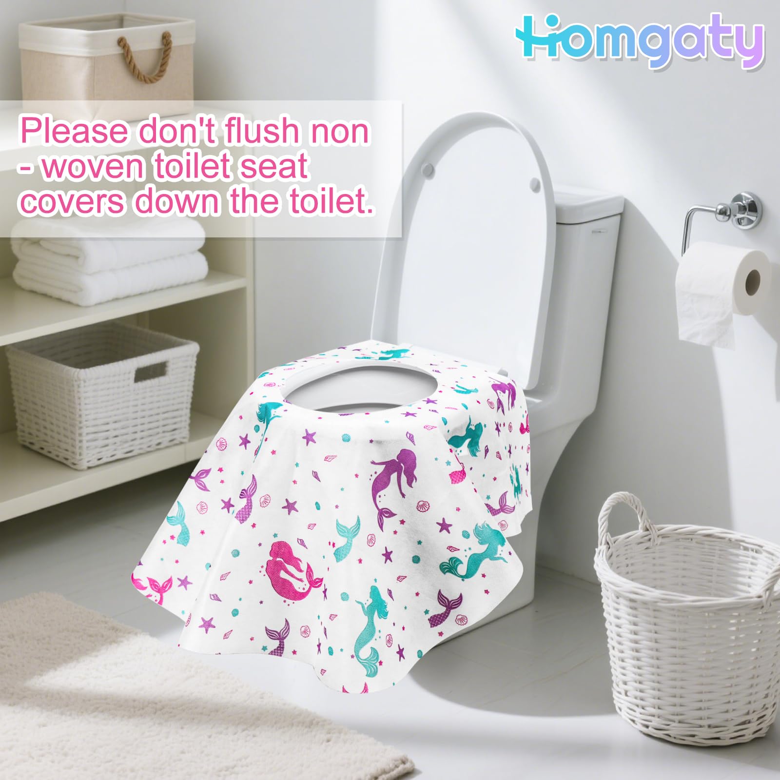 Copriwater Monouso XL 20 Pezzi per Bambini, Sovradimensionato per WC, Ospedale, Ufficio
