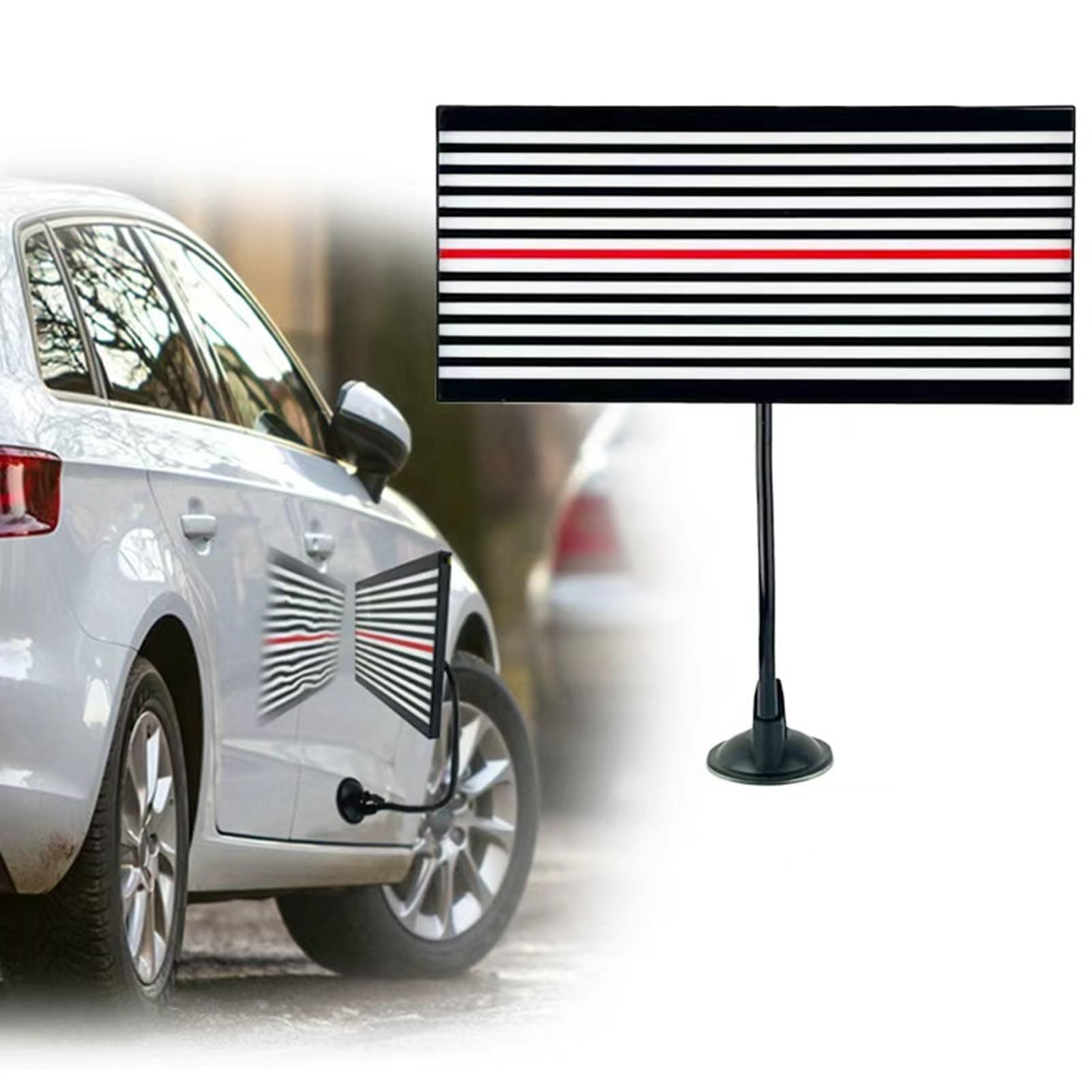 GAOXIAO Zestaw narzędzi do naprawy wgnieceń bez lakierowania, narzędzie do usuwania wgnieceń światłem, tablica odblaskowa LED, akrylowy test smug USB do karoserii