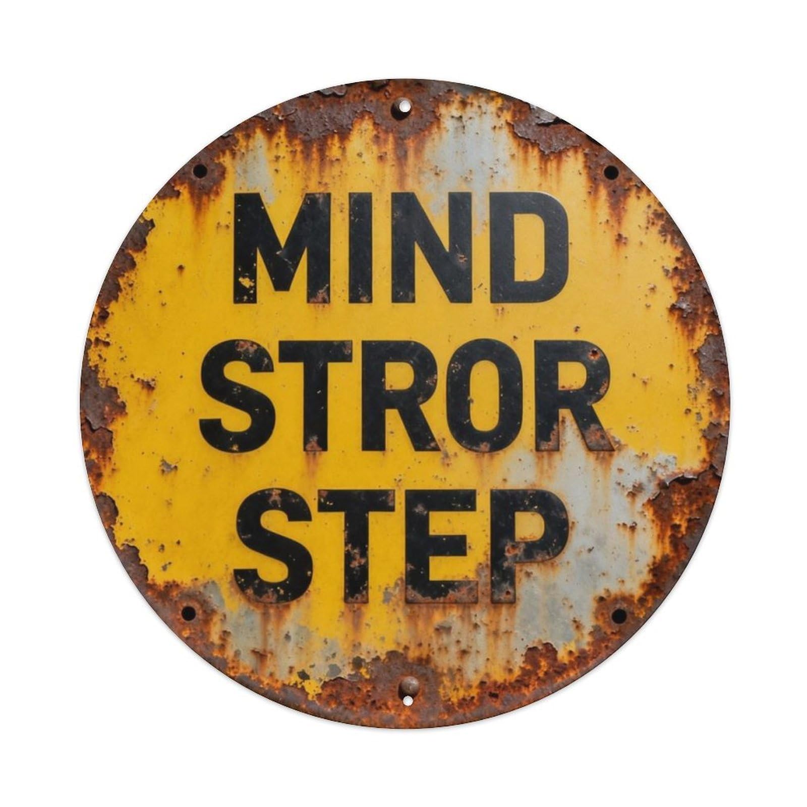 MIND YOUR STEP Metal Tin Sign Plaque