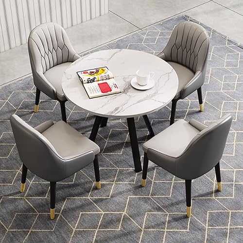 YVYKFZD Juego de mesa y silla para sala de recepción de oficina, mesa de café, mesa de comedor de cocina, mesa de conferencias redonda simple, mesa