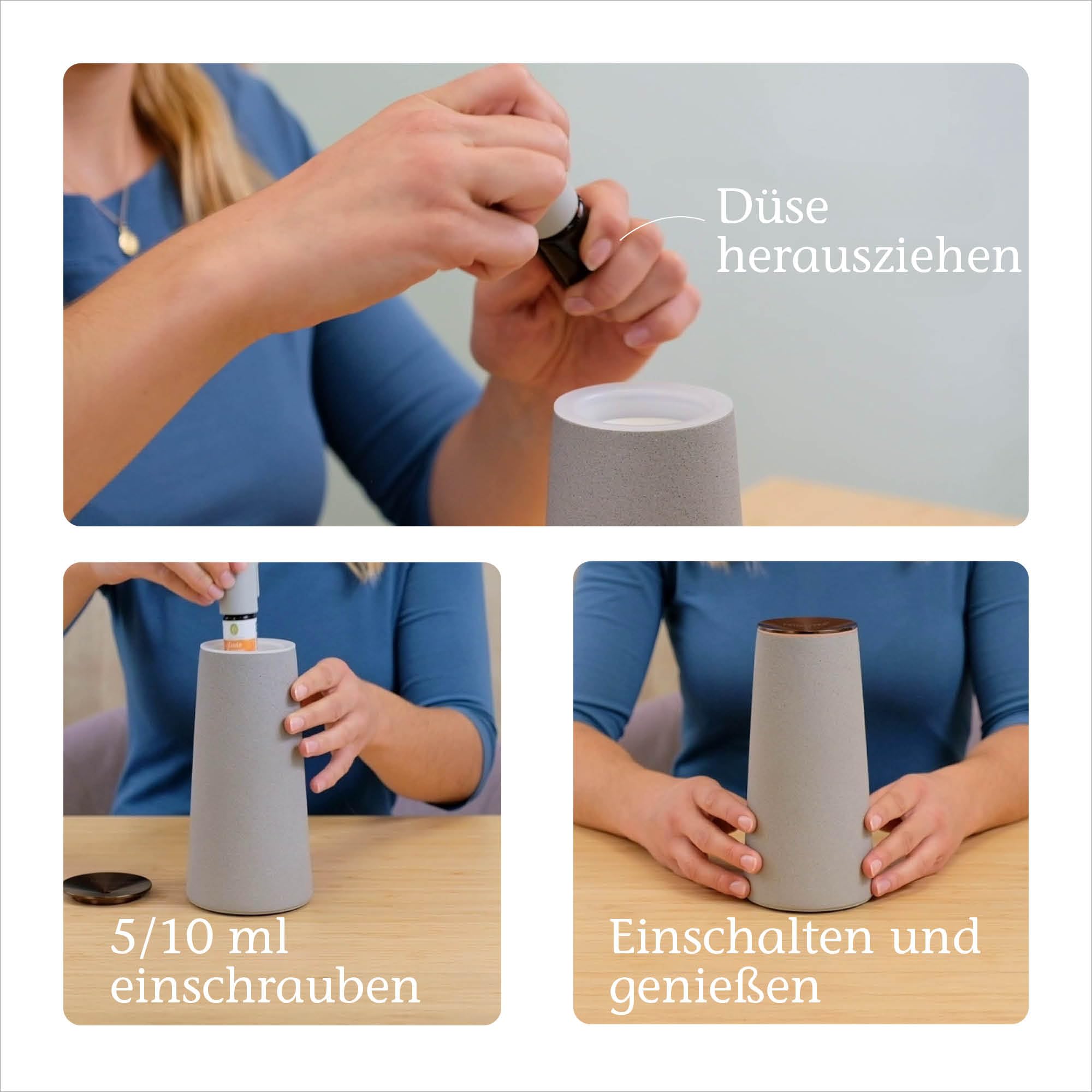 PRIMAVERA Aroma Zerstäuber Purist – elektrische Duftlampe, Diffuser, Raumduft – Kraftvolle Duftwirkung – verbreitet ätherische Öle – Aromatherapie