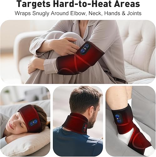 Miniatura 3 de Envoltura térmica recargable  Almohadilla térmica de 5000 mAh con 3 ajustes de calor y temporizador para frente, cuello, muñeca, rodilla, pierna,