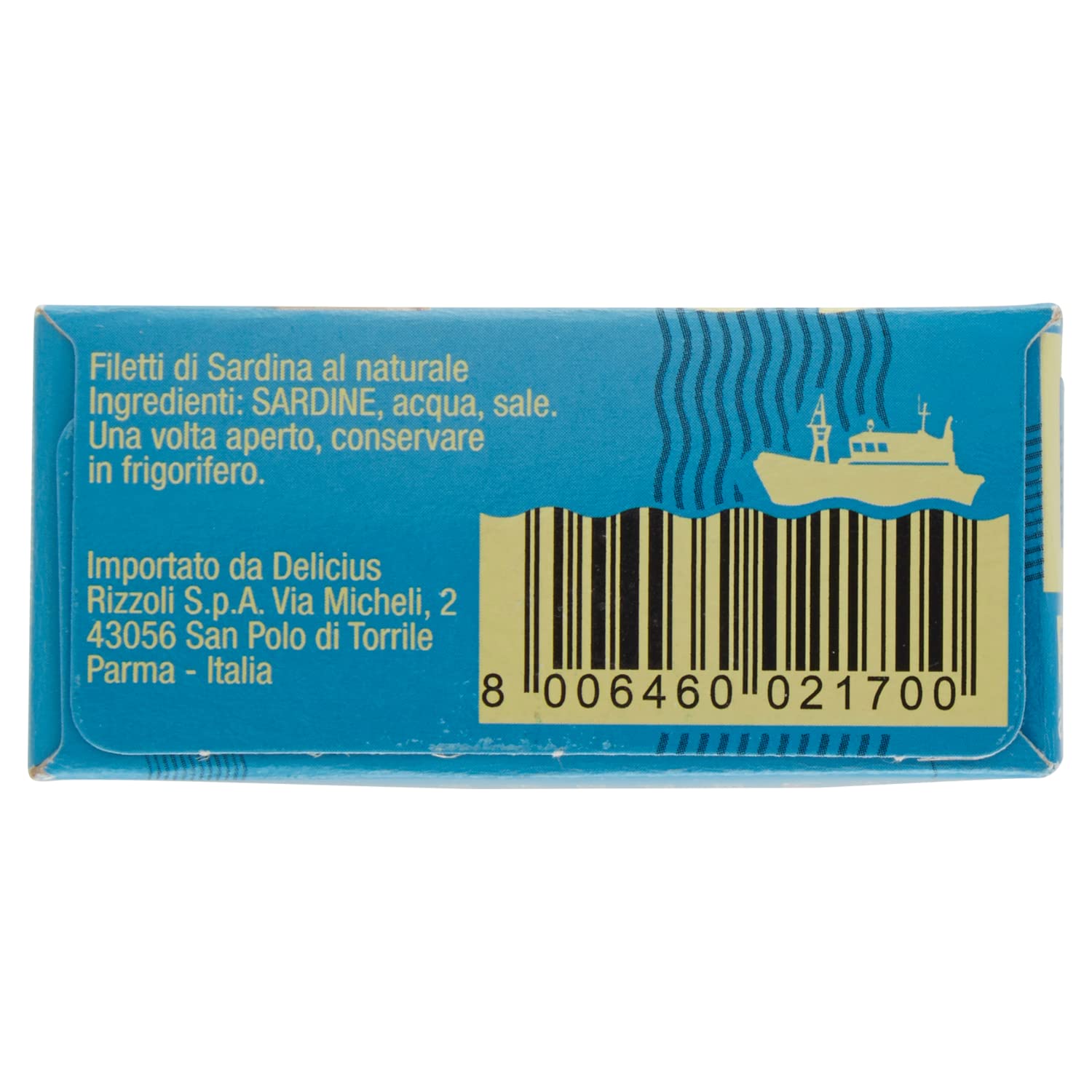 Delicius Scatola di Filetti di Sardina al naturale 120g (10 pezzi)