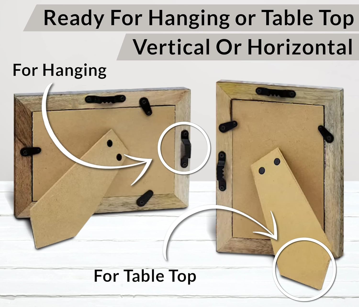 Farmhouse Picture Frames Wooden Rustic Picture Frames 8x10 (White)