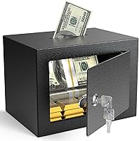 Vista 11 de [1.2 pies cúbicos] Caja de seguridad PATRON con llave, seguridad digital para el hogar, cajas fuertes de gabinete para documentos en efectivo, cajas