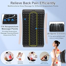 MINOLL Back Stretcher for Lower Back Pain Relief, 4 Level Adjustable Arch Lumbar Back Cracker Board, Back Cracking Device, Back Massager for Scoliosis, Spine Decompression Support - Grey