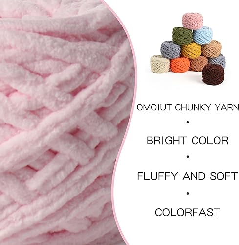 Vista 85 de Paquete de 3 hilos gruesos de felpilla de felpa de 3.53 onzas (49.2 yardas), hilo de terciopelo esponjoso para tejer y hacer ganchillo, hilos de 3