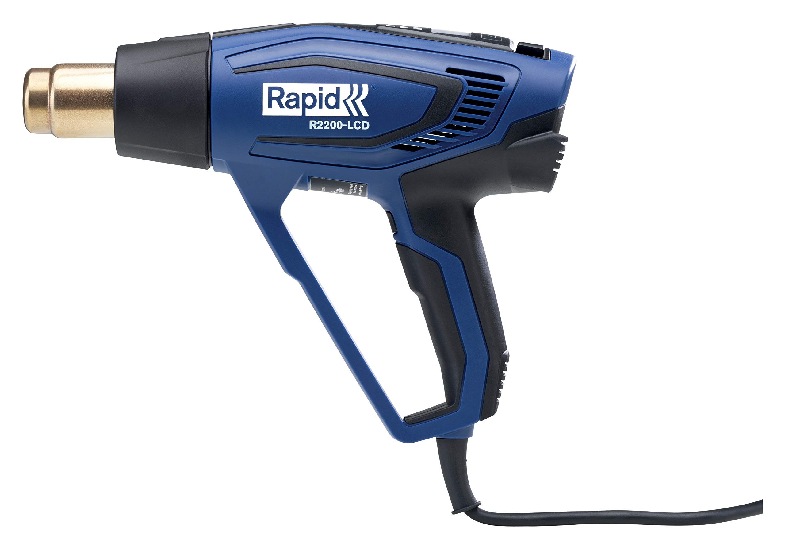 Rapid Décapeur thermique R2200-LCD en coffret - Pistolet à air chaud 2200 W - Écran LCD 50-650 °C - 250-500 l/min