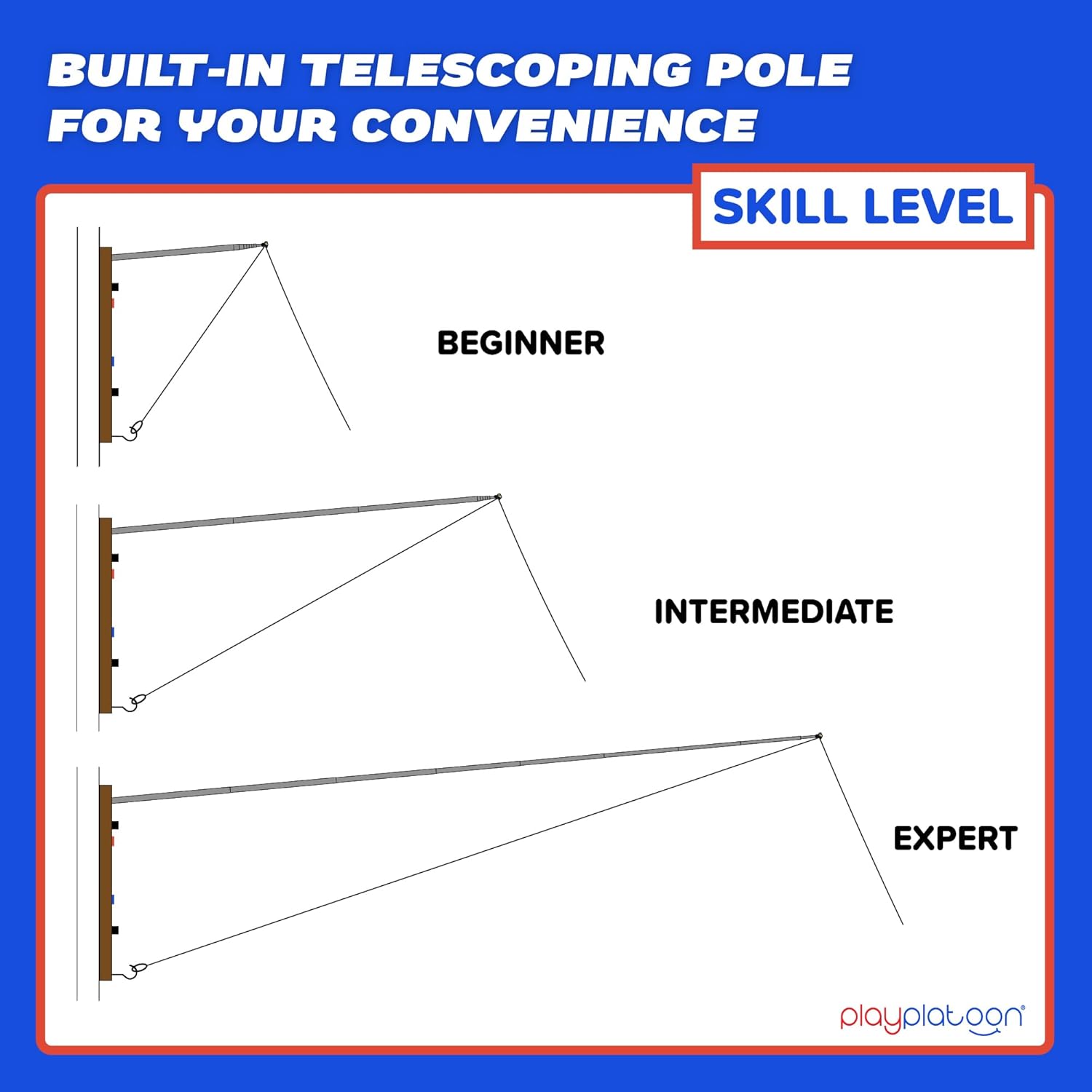 Play Platoon Hook and Ring Toss Bar Game for Adults - Wood Toss Ring Game for Adults - Perfect Home, Basements, & Bar Gifts