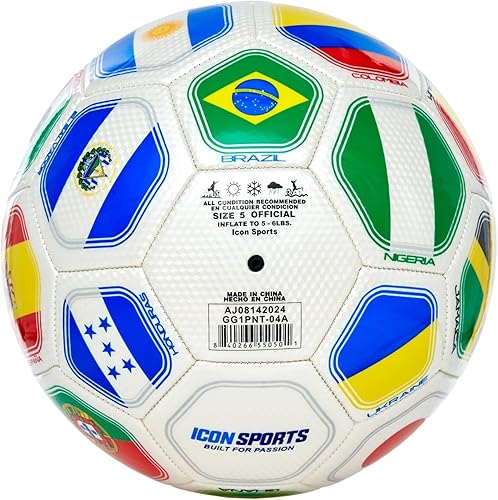 Miniatura 4 de Balón de la Copa del Mundo, Balón de Fútbol de Banderas de País Tamaño 5, Equipos Nacionales del Club del Mundo, Balón de Fútbol Bandera