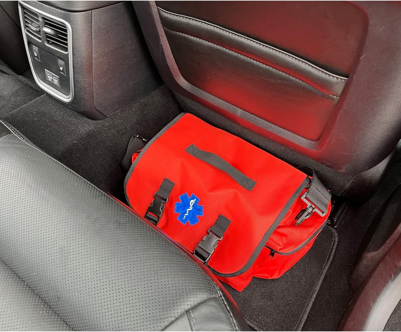 Rescue Essentials First Responder Vehicle Kit - EMS, EMT, Paramedic Emergency First Aid Bag