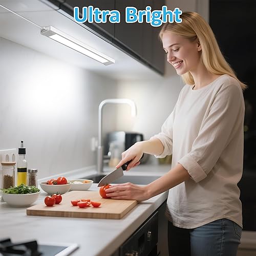 Miniatura 2 de maylit Barra de luz LED ultra brillante enlazable de 14 pulgadas, lámpara apta para inquilinos, luces interiores con cable para armario de cocina,