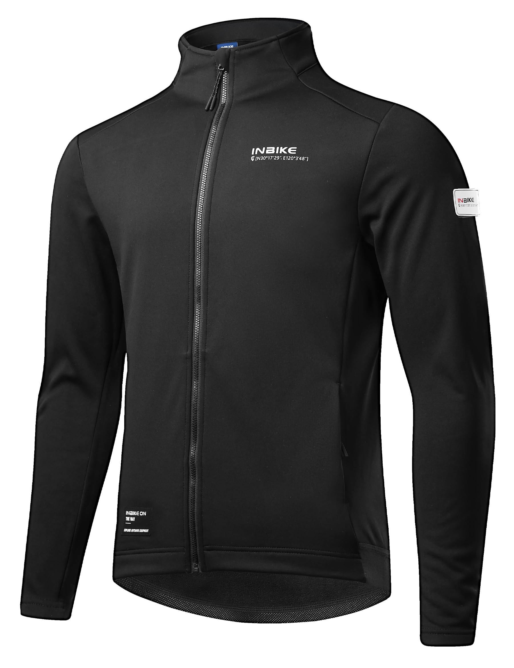 INBIKE Vestes Cyclisme Homme Hiver Veste VTT Thermique Coupe-Vent Maillot de vélo Haute Élasticité Softshell Vêtements d'hiver Manteaux de Sport LS023